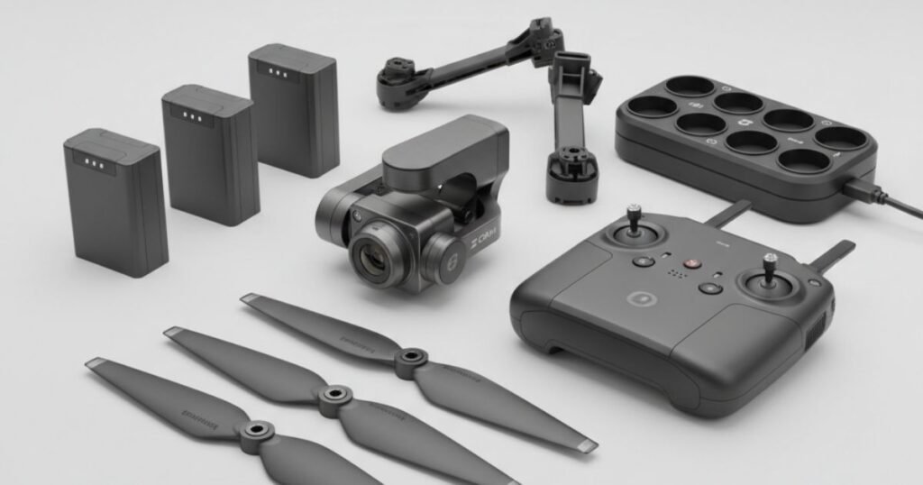 Kit de accesorios profesionales para drones: baterías inteligentes, filtros de cámara y hélices - Aerovista Store
