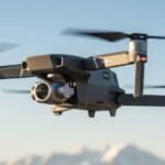 Línea completa de drones DJI: Mavic, Mini y Air sobre fondo profesional - Aerovista Store