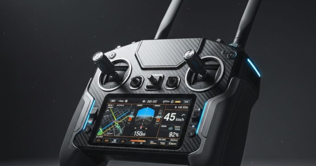 Control remoto profesional para drone con pantalla integrada y antenas de largo alcance - Aerovista Store