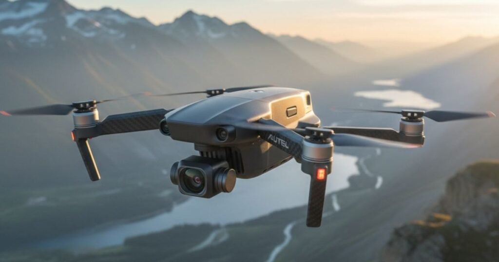 Drone profesional Autel Robotics EVO II Pro V3 con cámara 6K desplegado para vuelo - Tienda Aerovista Store