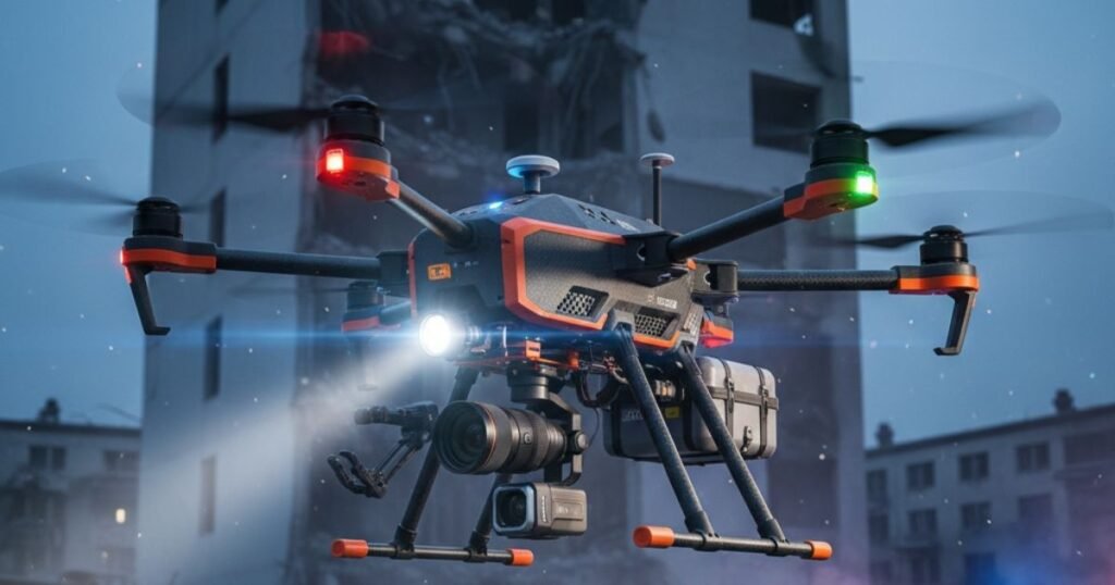 Drone profesional con cámara térmica FLIR para misiones de búsqueda y rescate nocturno - Aerovista Store